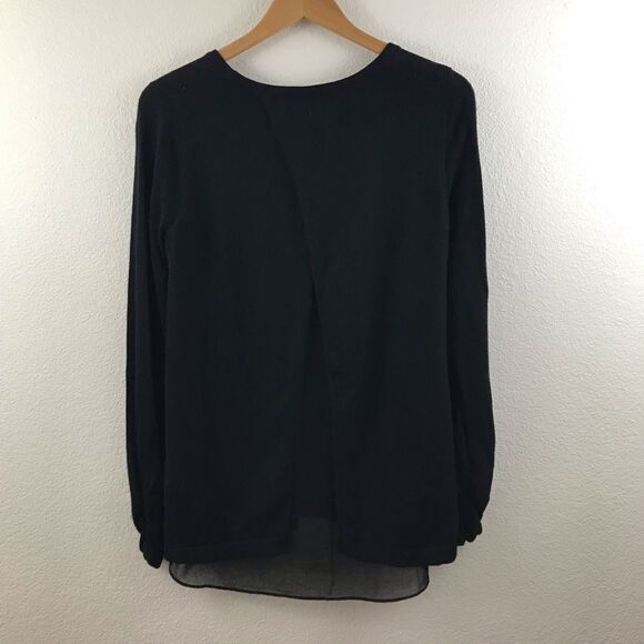 Renuar black layered blouse size M - Picture 2 of 9